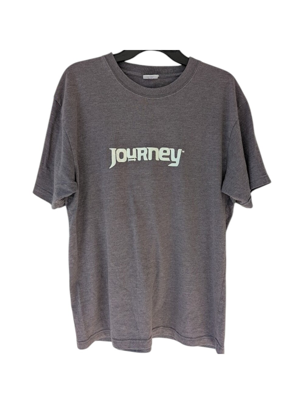 Vintage Journey Band T-Shirt Men's L Heather Gray Purpleish Brown 21x28 247 Tag